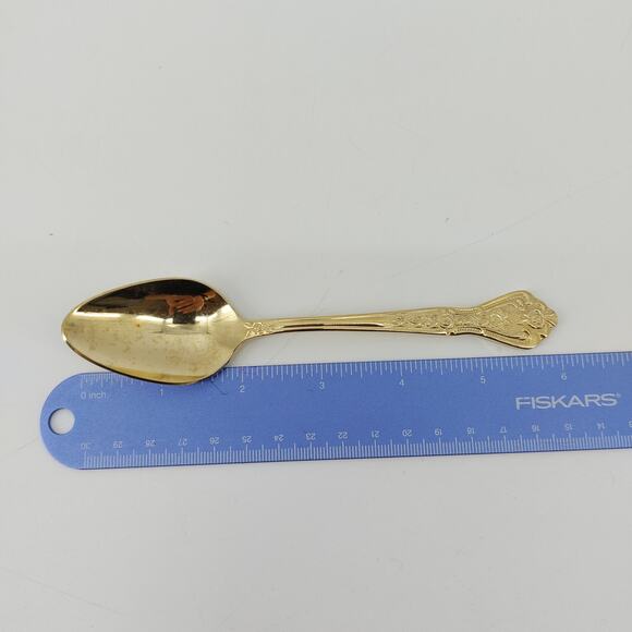 Rogers Stainless Korea Gold Tone Flatware Teaspoons Flatware 15 Pcs - Picture 9 of 10